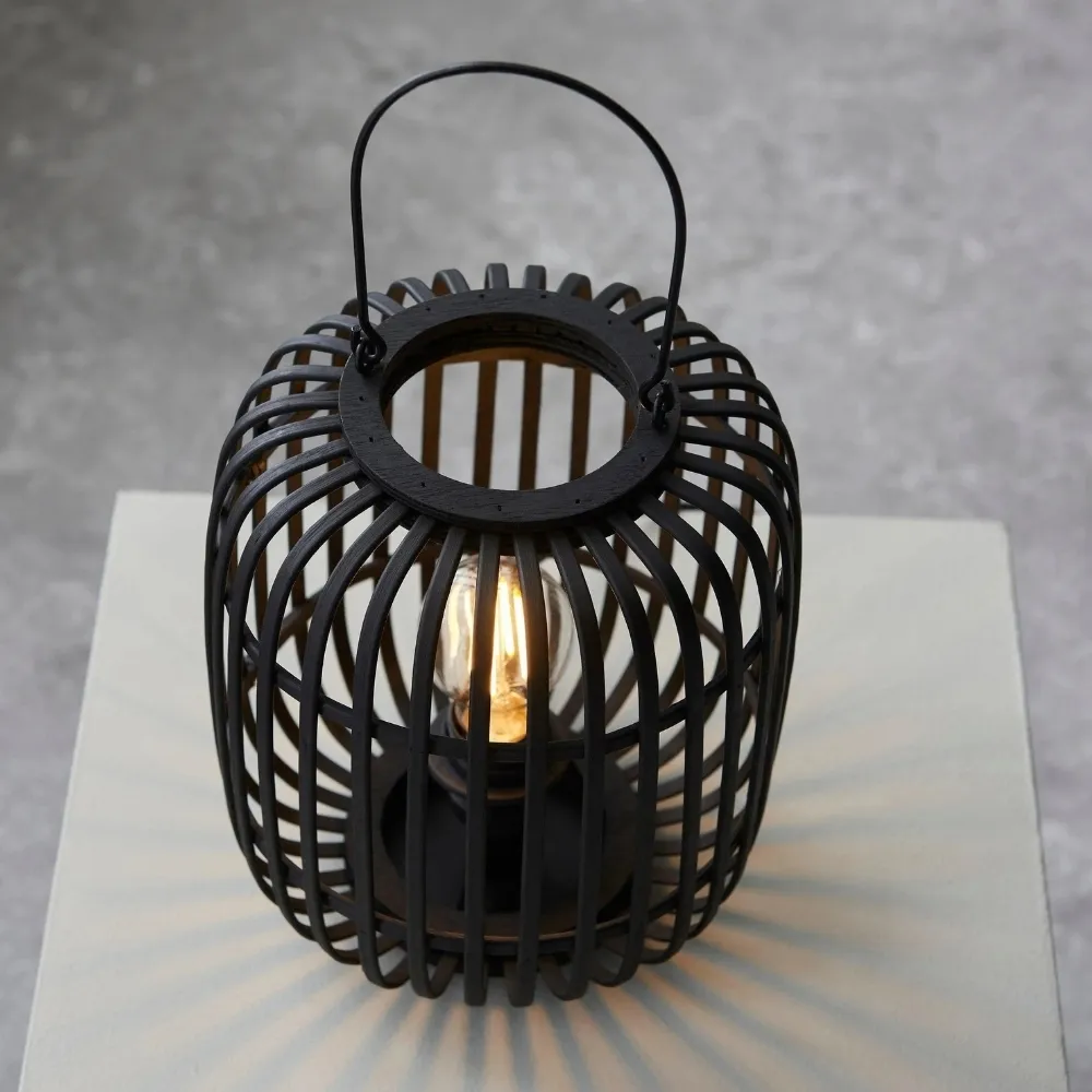 Yumeko Ambient Table Lamp - Open Bamboo Cage Design Stylish and Eco Friendly for Living & Bedroom T988