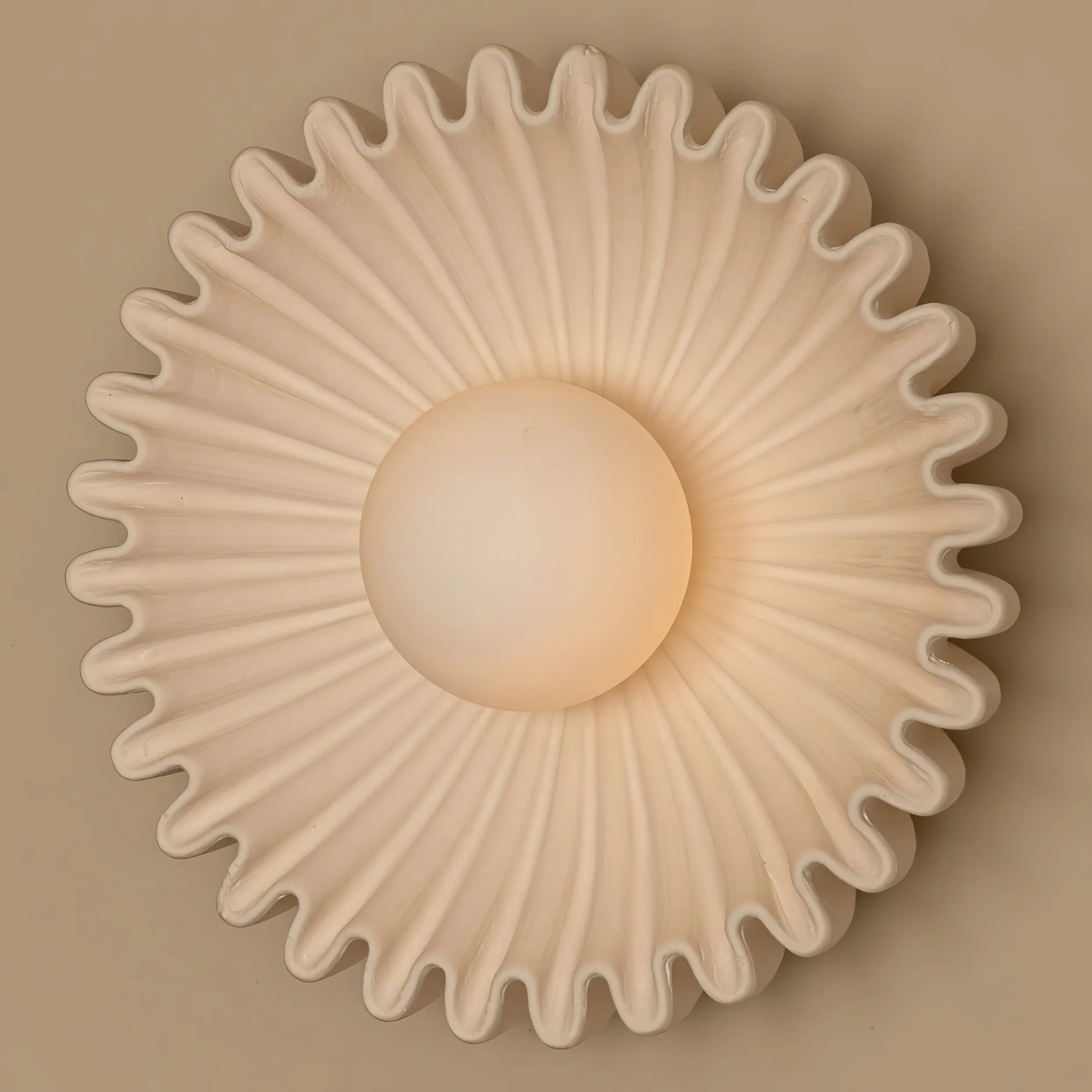 Plastic Lampshade Ceramic Flower Wall lamp M184