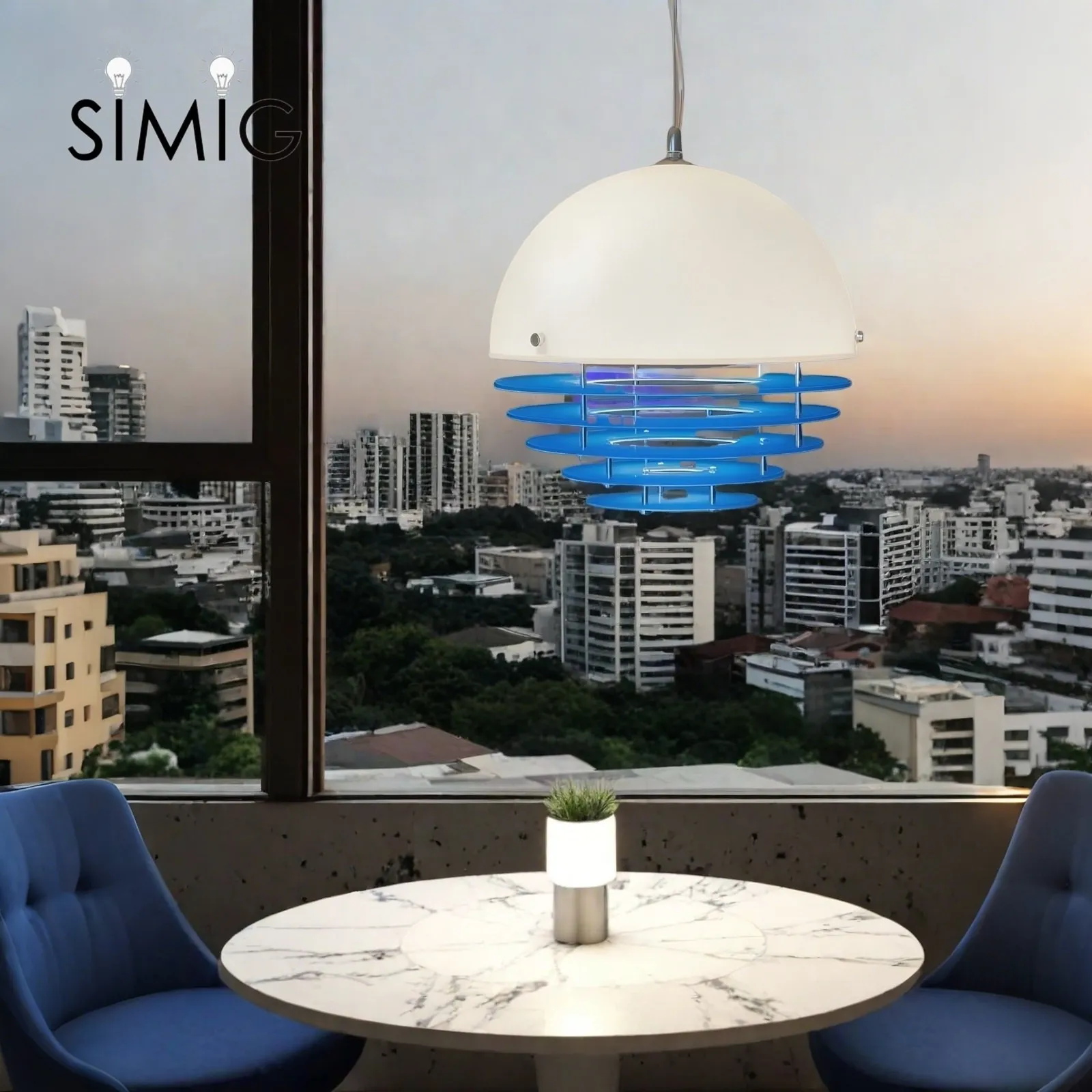 Bauhaus Sunset Pendant Lamp - Warm Ambient Lighting for Living Room S213