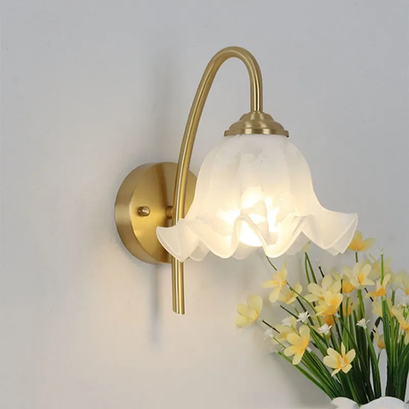 Pastoral Flowers Cream Wind Wall Lamp