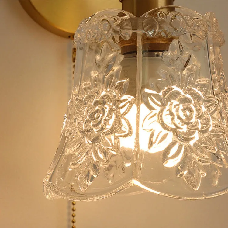 Traditional Japanese Brass Walnut Glass Ceramic Cylinder Conic Flower Bowl 1-Light Pendant Light For Dining Room T260