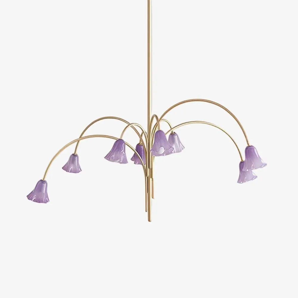 Bellina Lily Glass Flower Chandelier - Romantic Lighting for Interior T280