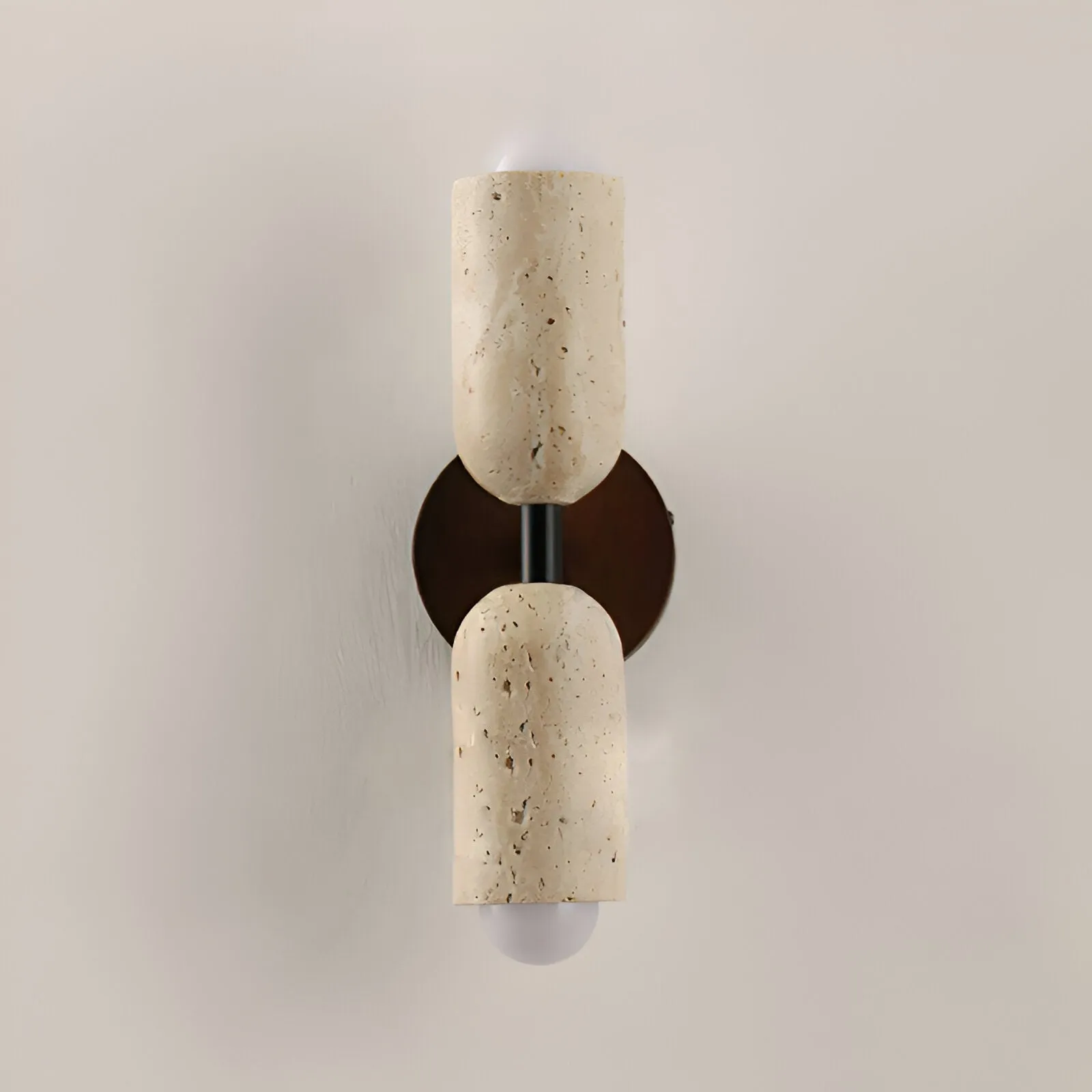 Merrill Travertine and Wood LED Wall Light T2186