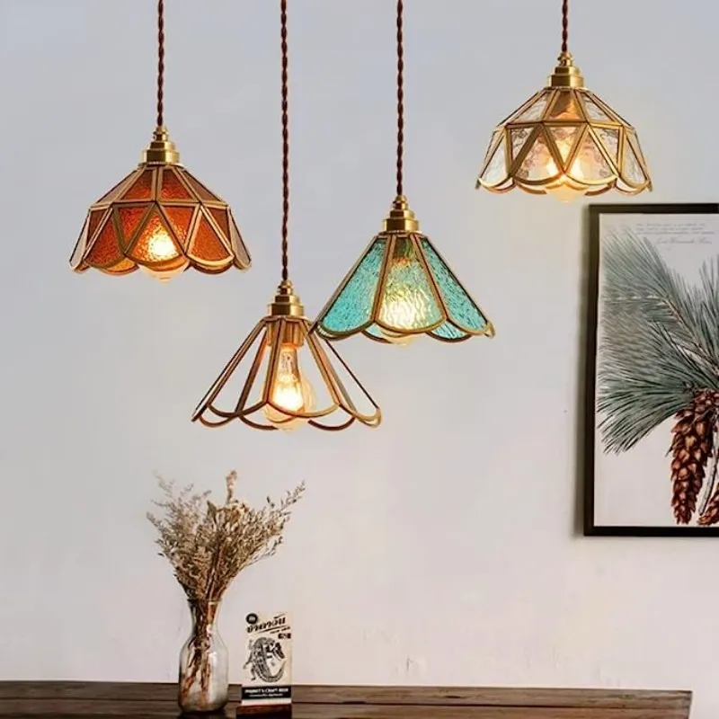 Stained Glass Vintage Pendant Light