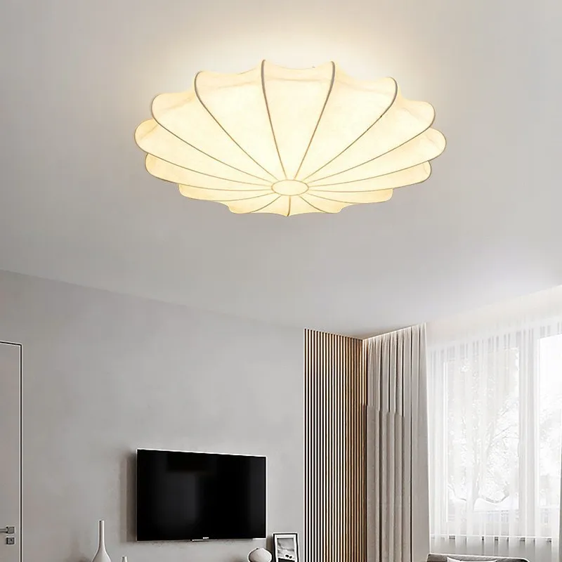 Japanese Style Wabi-Sabi Style Silk Ceiling Lamp S52
