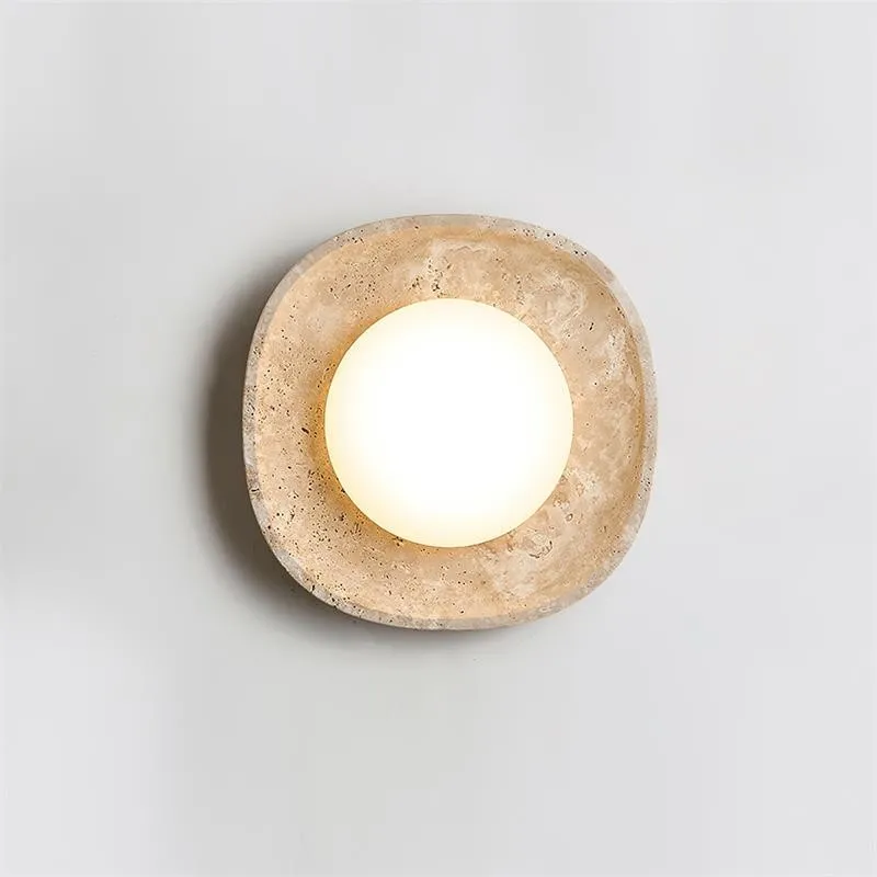 Japanese Style Wabi-Sabi Stone Wall Lamp M161