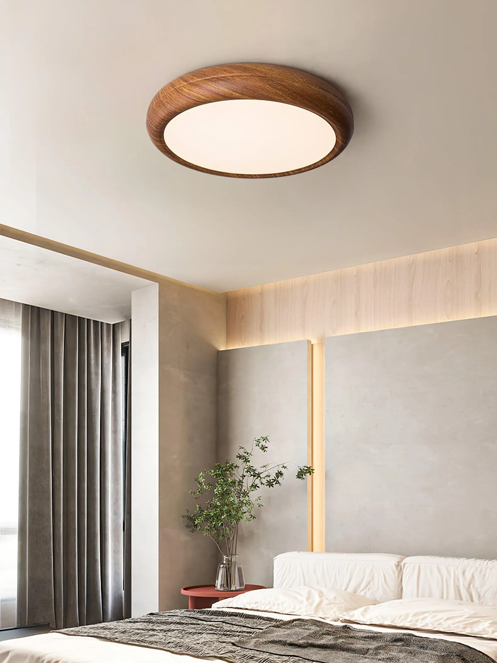Wood Grain Round Ceiling Lamp M196