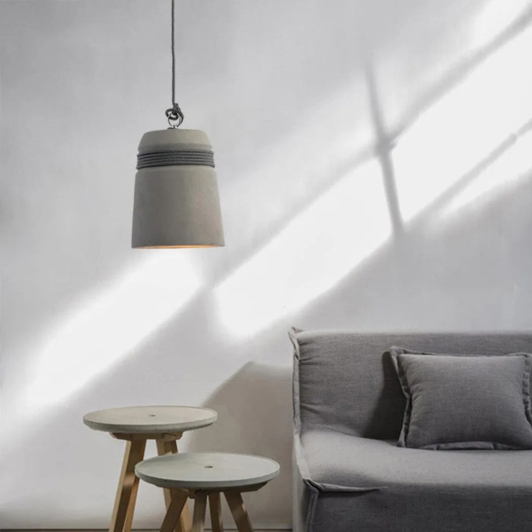 Nordic Cement Hemp Rope Pendant Lamp G74