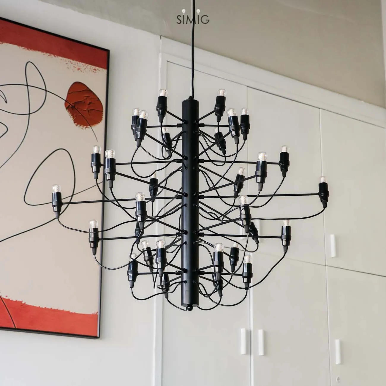 Tendrila Multi-Light Chandelier - Industrial Style Pendant Light for Dining Room