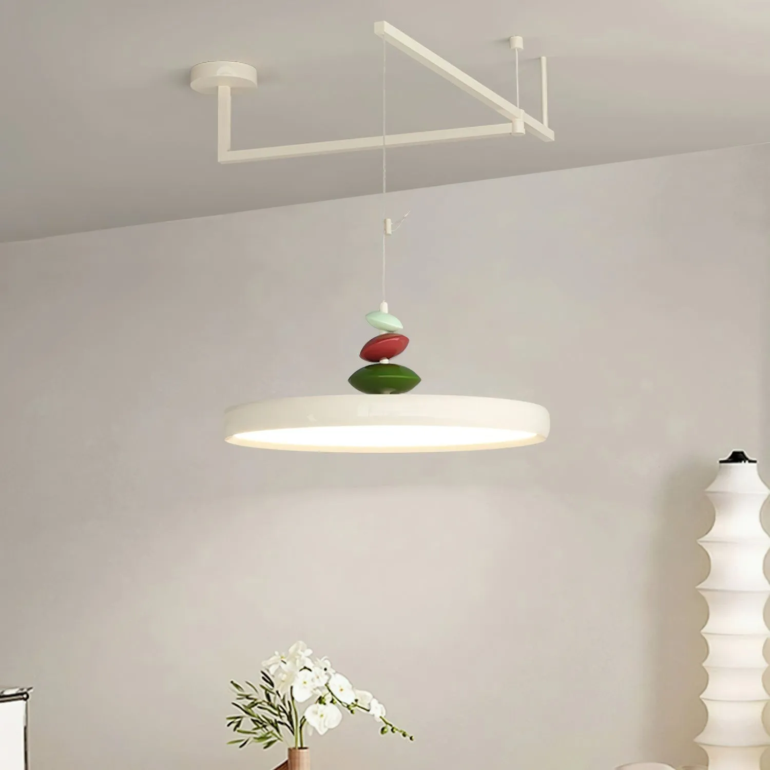 Swing Arm Stone Pendant Light M406