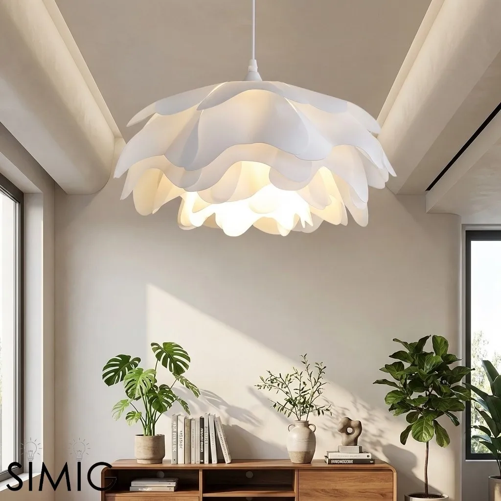 Layered Petal Pendant Light - Modern Acrylic for Bedroom S399