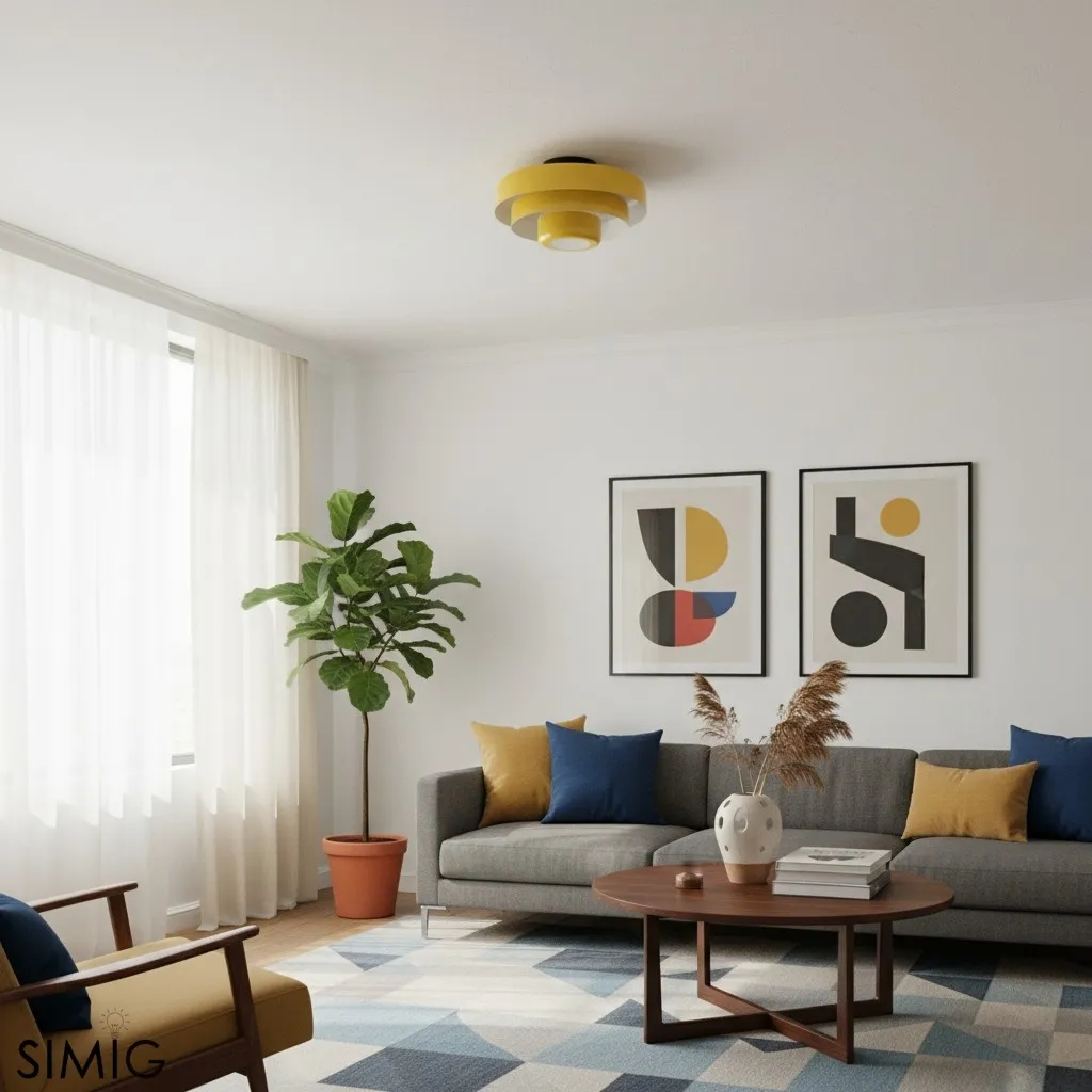 Veleora Triple Layer Disc Ceiling Light - Bauhaus Colorful Design S361