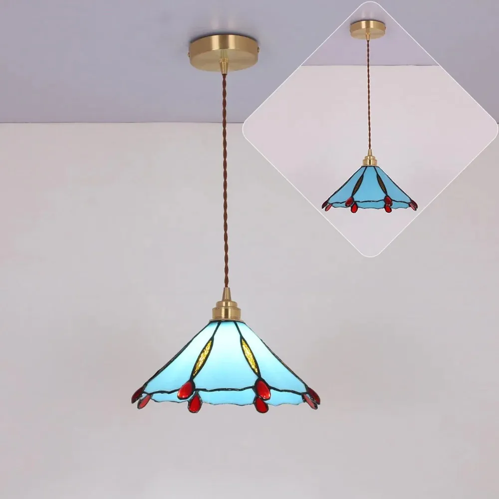 Retro Tiffany Stained Glass Pendant Light S92