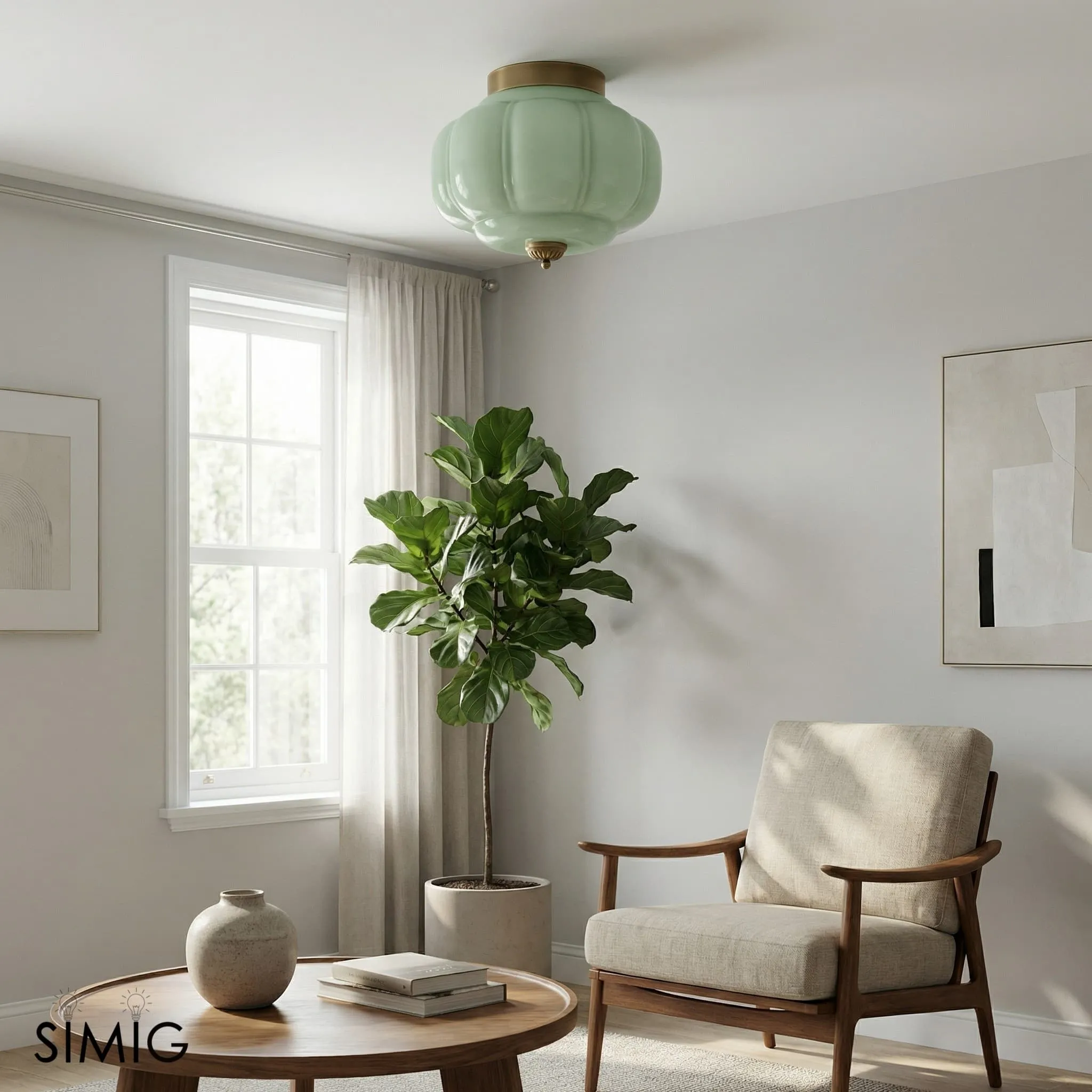 Eloise Lantern Style Semi Flush Light - Classic Charm for Interiors T287