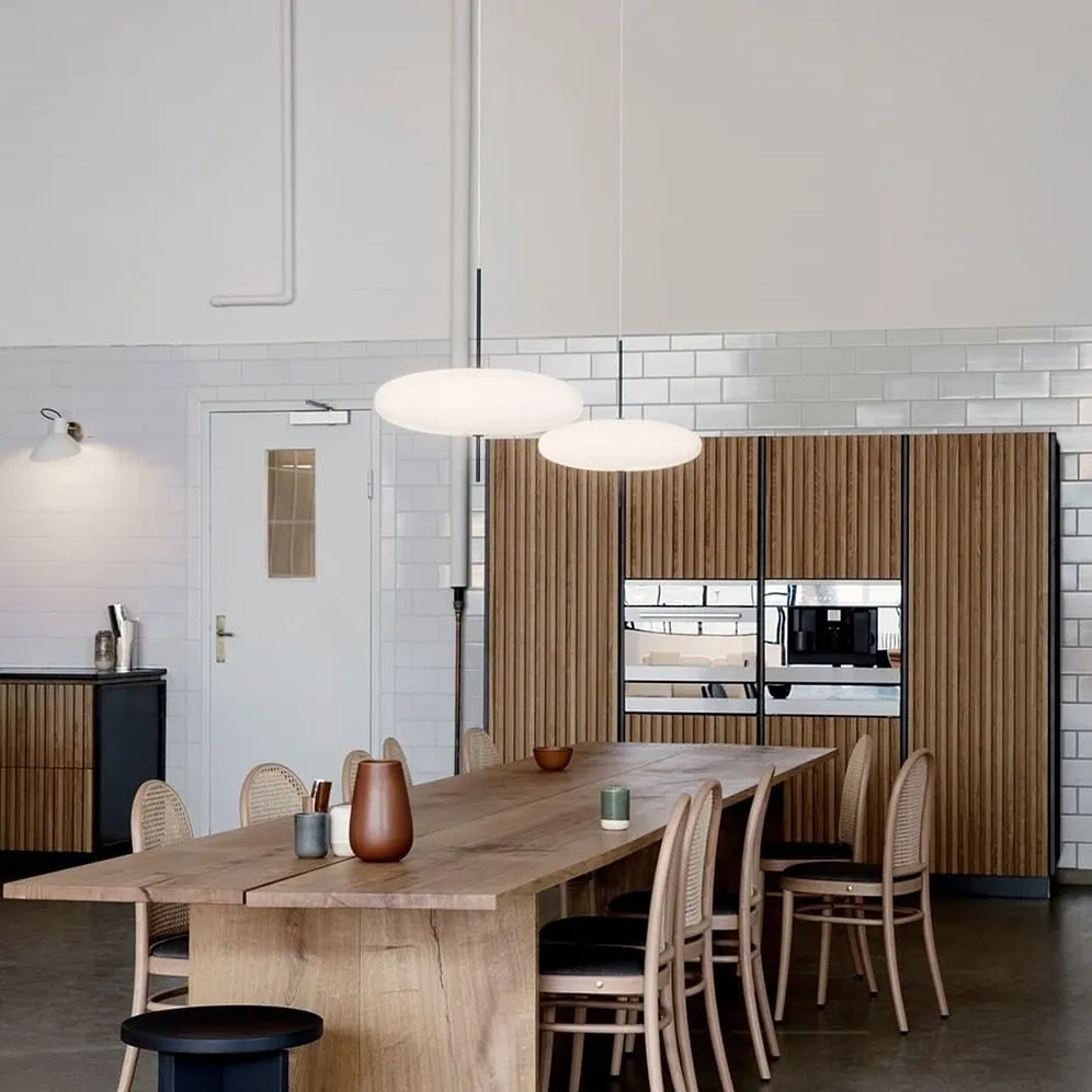 Modern Oval Pendant Light – Metal and Acrylic Pendant Lamp for Living Room