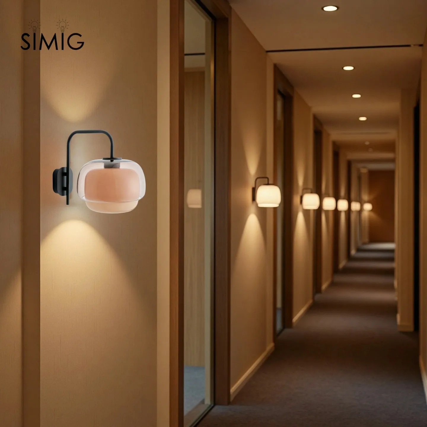 Multi-Layer Color Glass Wall Sconce with Black Metal Frame S237