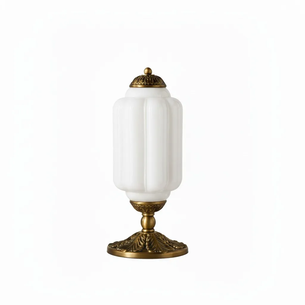 Eloise Curved Glass Retro Table Lamp - Vintage Bedside Lighting G71