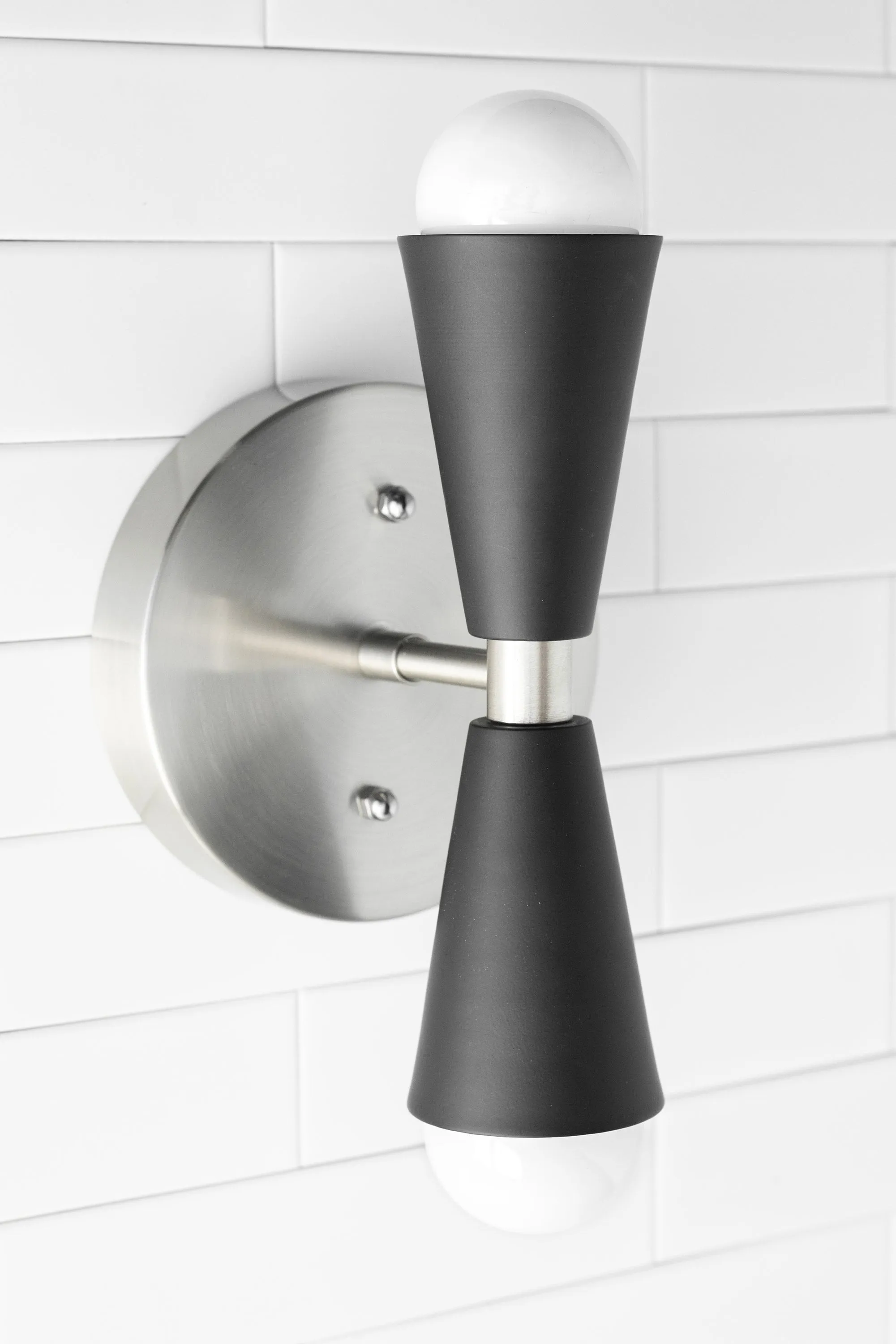 Pyralis  Cone Shade  Double Wall Light - Contemporary Living Room Glow T334