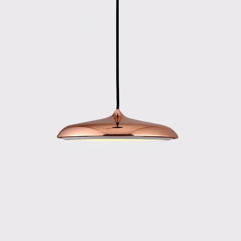 Modern Metal Saucer Pendant Light – Slim Design with LED Lighting M45