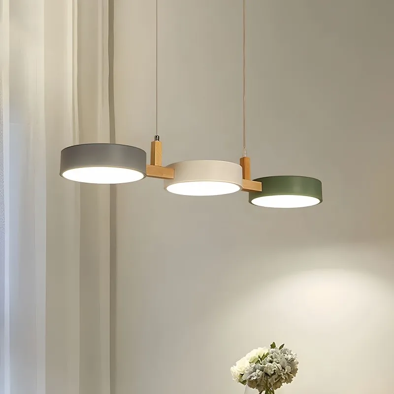 Nordic Modern Simple Macaron 3 Head Pendant Lamp M30