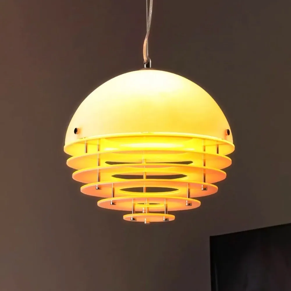 Bauhaus Sunset Pendant Lamp - Warm Ambient Lighting for Living Room S213