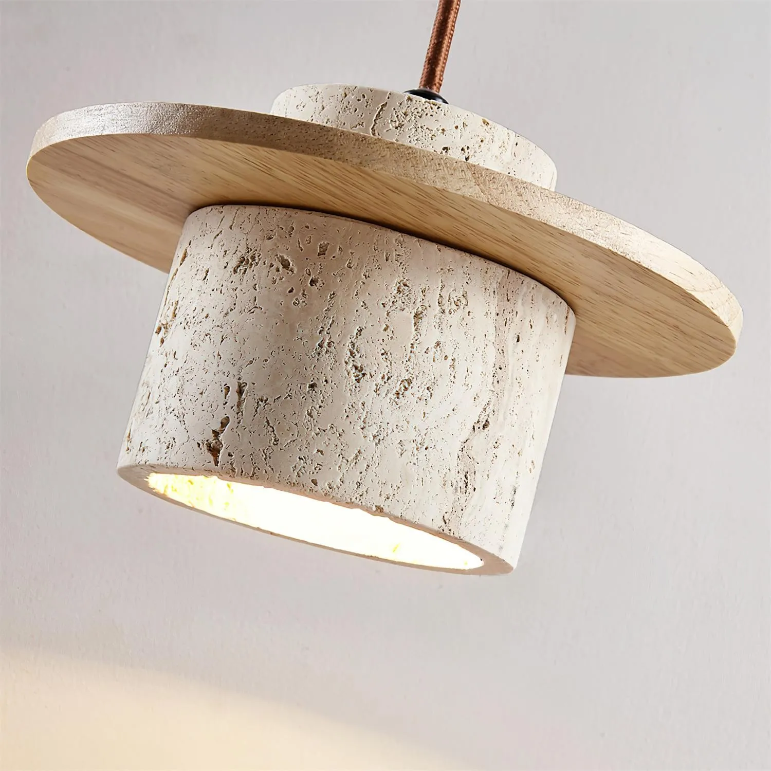 Retro Wabi Sabi Textured Travertine Wall Lamp G12