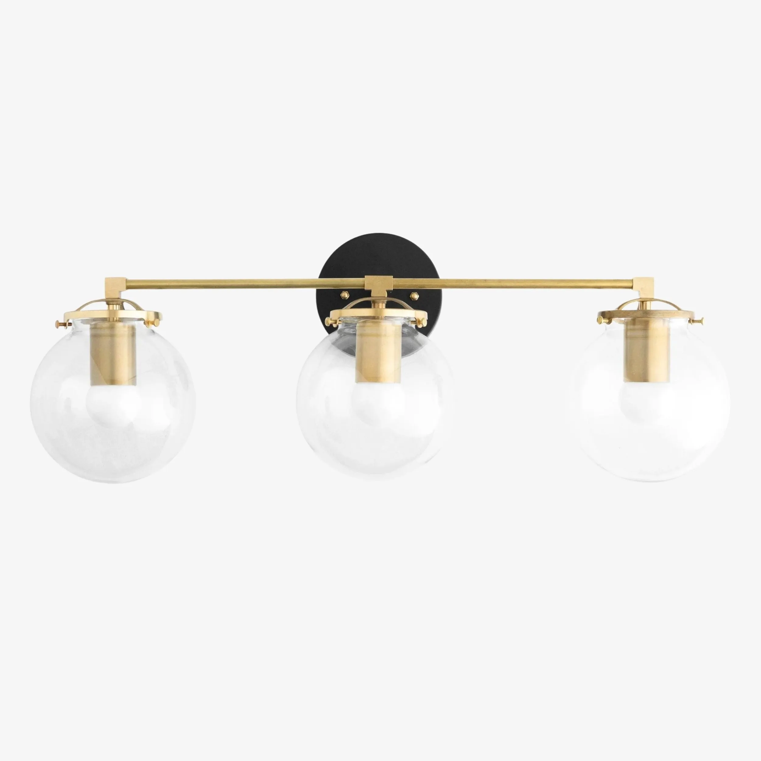 Glorica Glass 3 Shade Globe Vanity Light - Soft Bathroom Light Fixture T329