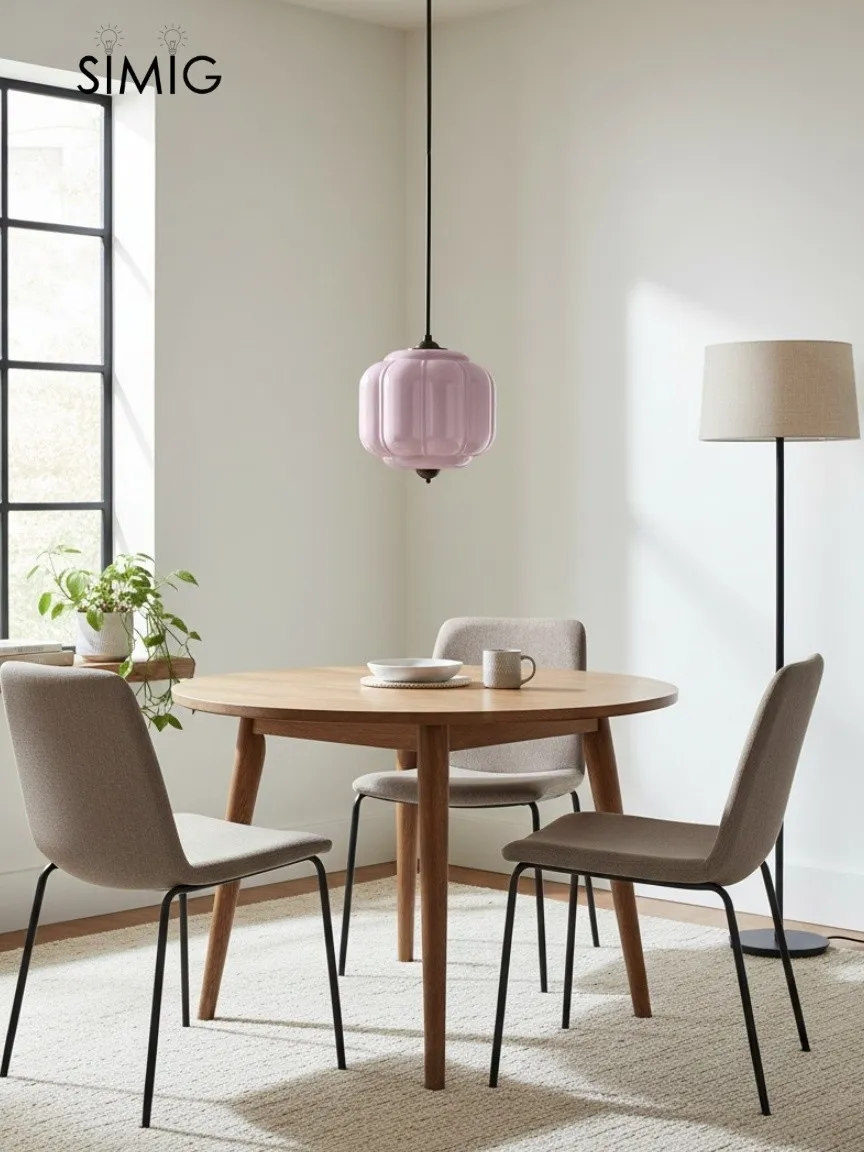 Eloise Vintage Milk Glass Pendant Light - Chic Retro Lighting for Dining Rooms S215