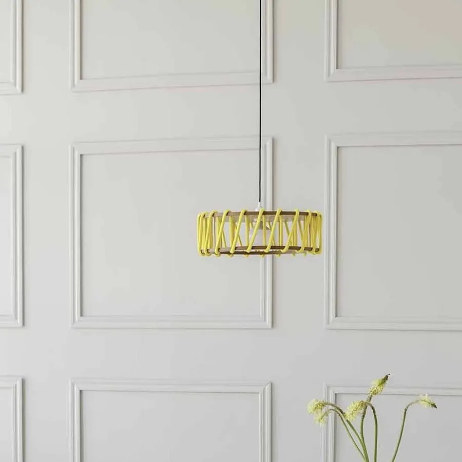 Macaron Rope-wrapped Wooden Pendant Lamp S179