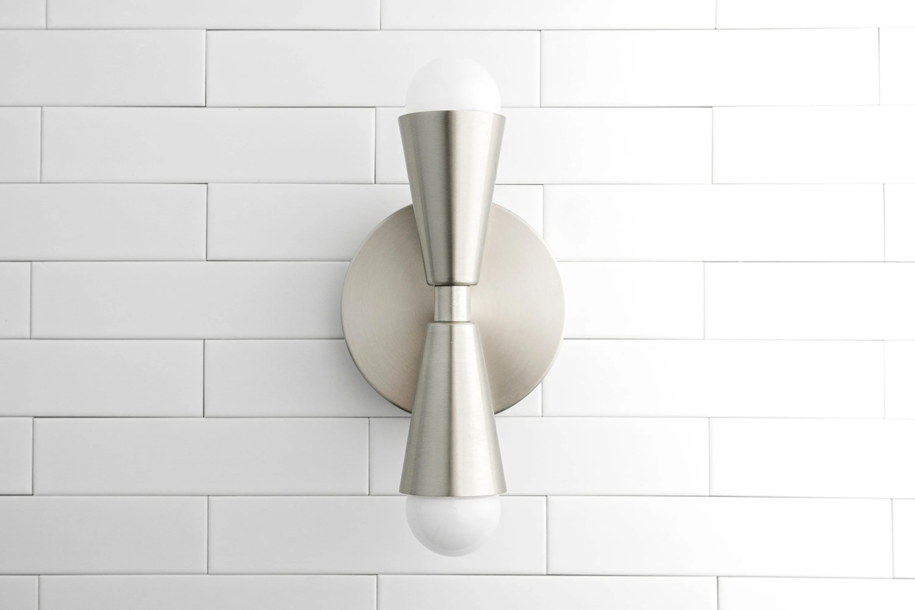 Pyralis  Cone Shade  Double Wall Light - Contemporary Living Room Glow T334