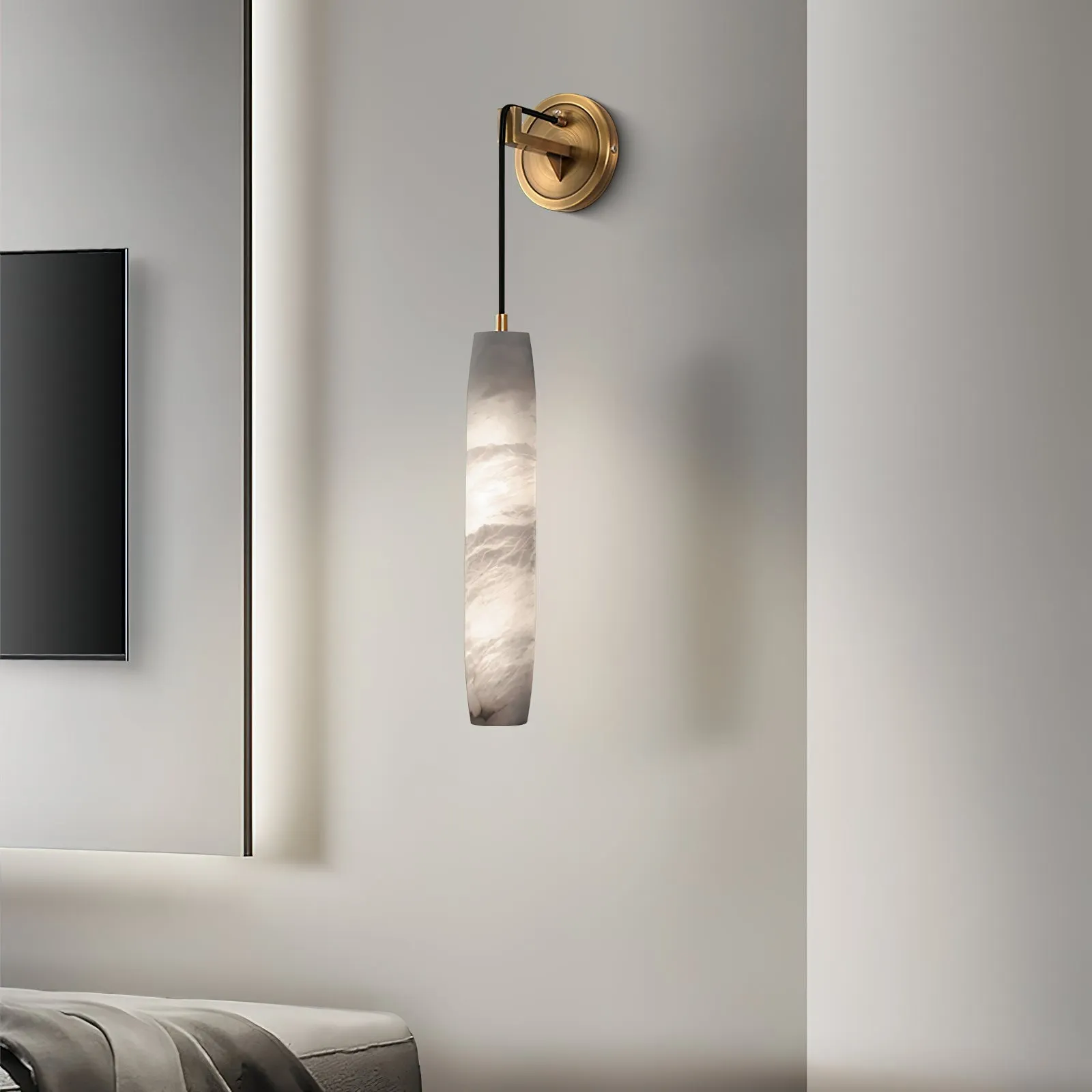 Alabaster Flute Wall Lamp T1661