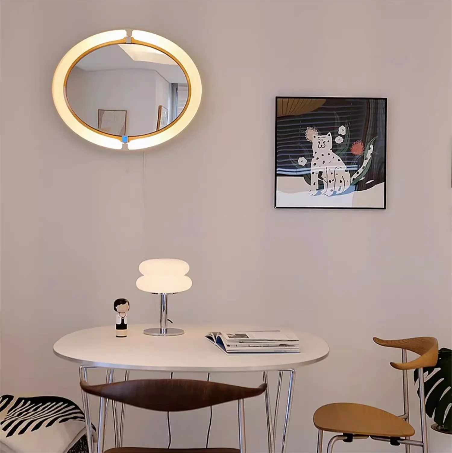 Bauhaus Lollipop Ripple Glass Table Lamp S27