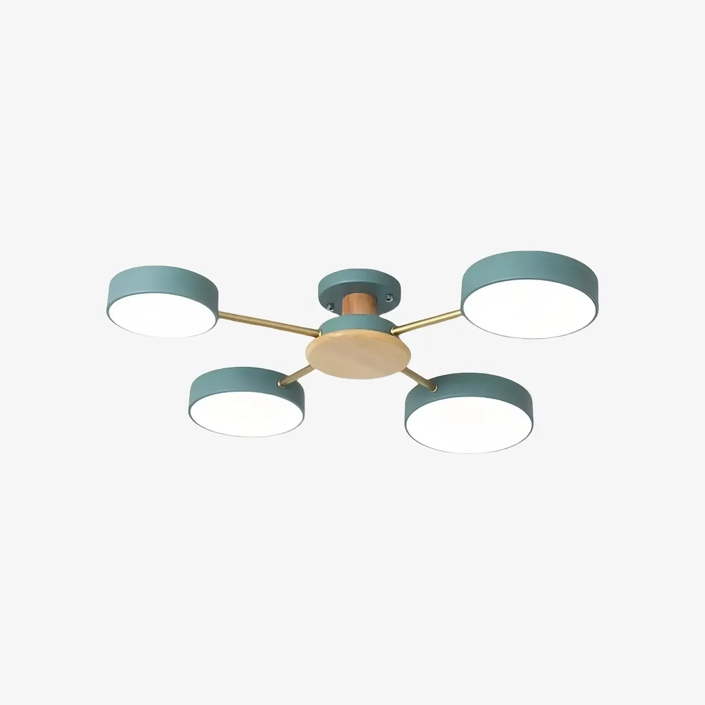 Stylish Wood-Branch Ceiling Lamp - LED Light for Dining Room and Living Room S378