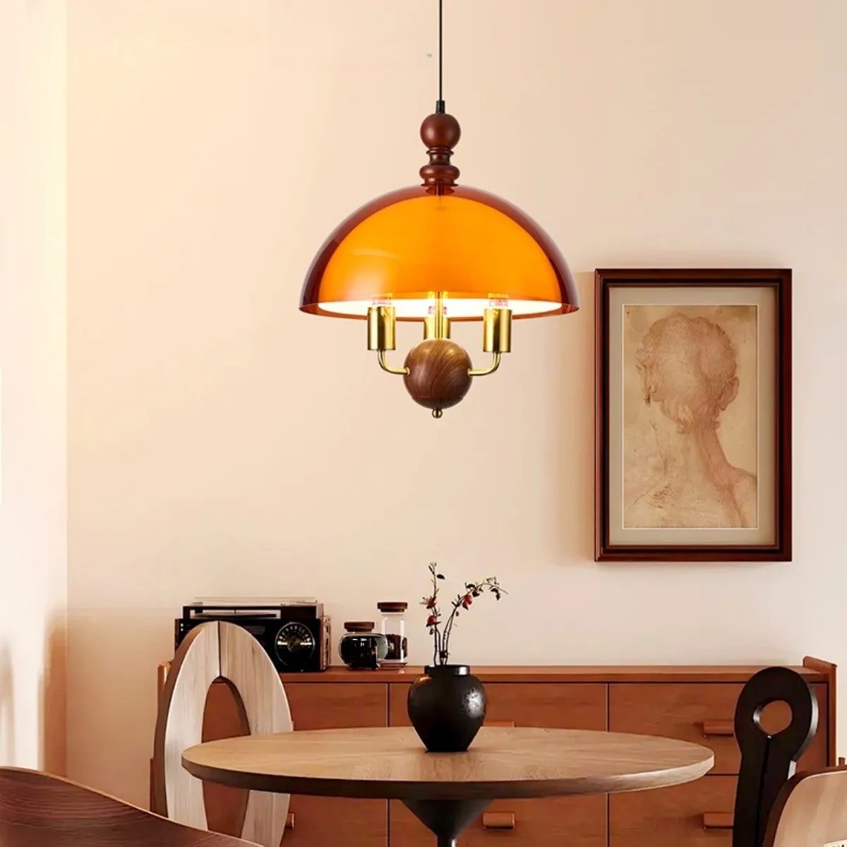French Medieval Style Sunset Afterglow Acrylic Pendant Light S254
