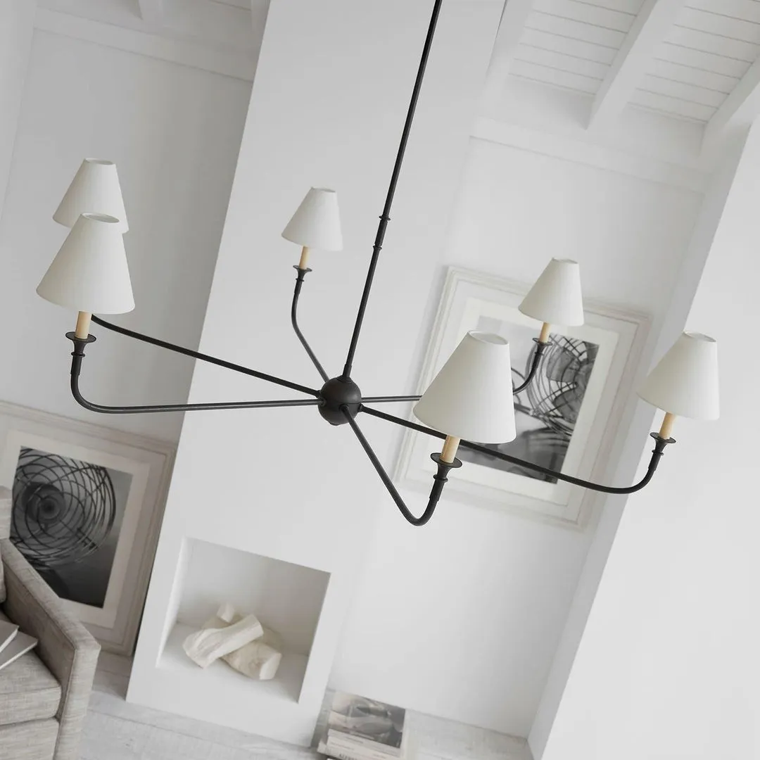 Piaf Geometric Metal Chandelier – Industrial Style for Dining Room T198