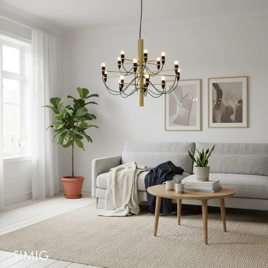 Tendrila Multi-Light Chandelier - Industrial Style Pendant Light for Dining Room