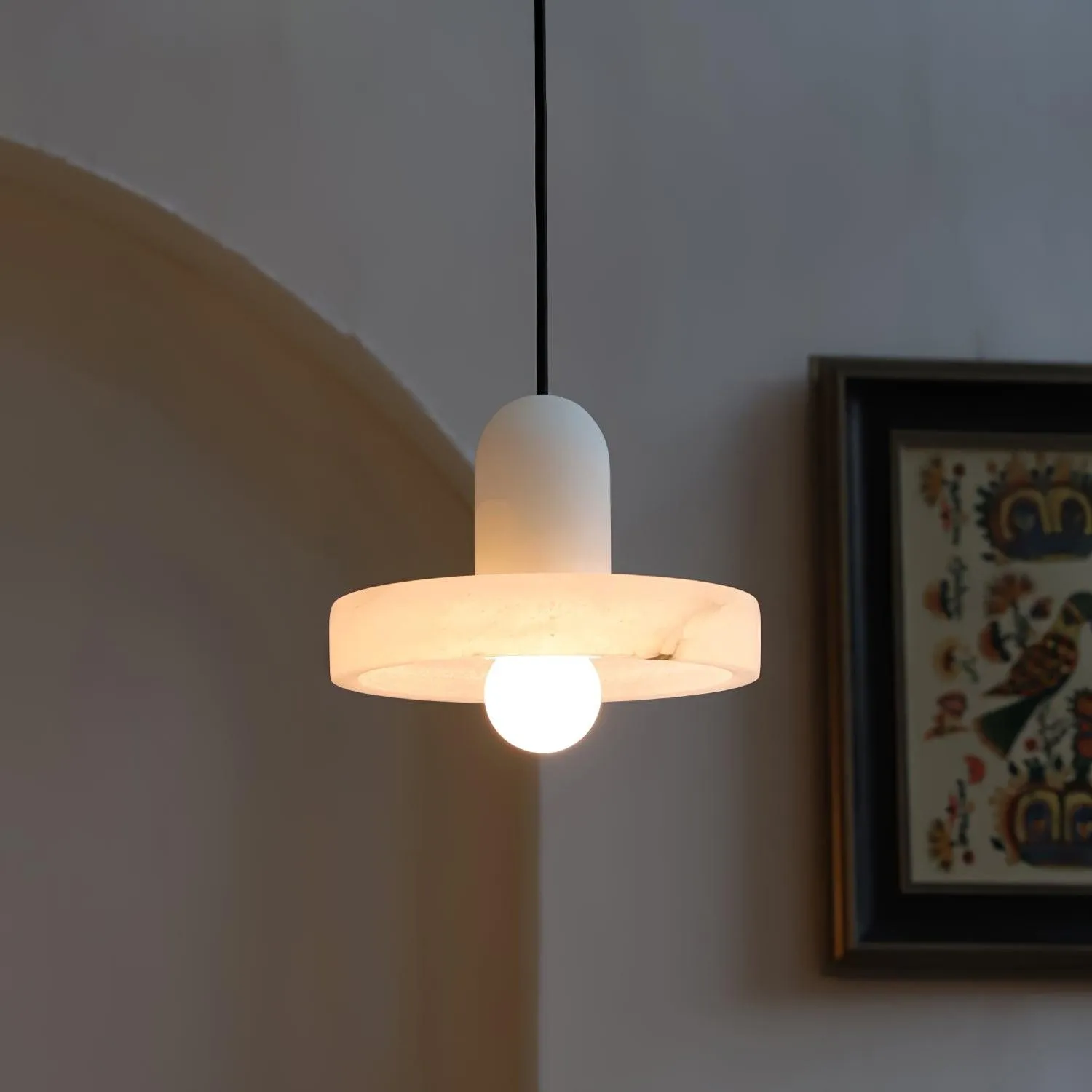 Elegant Creative White Alabaster Pendant Light G10