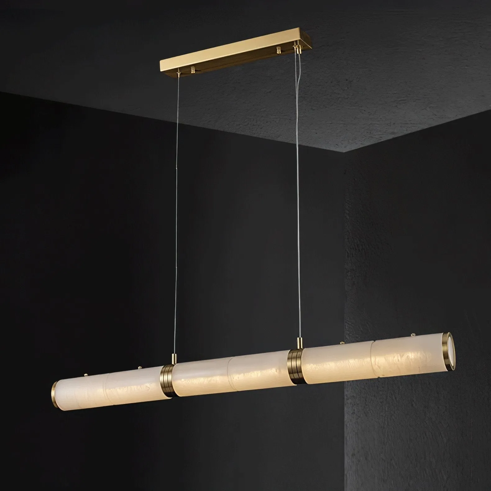 Luxurious Alabaster Beam Pendant Light M581