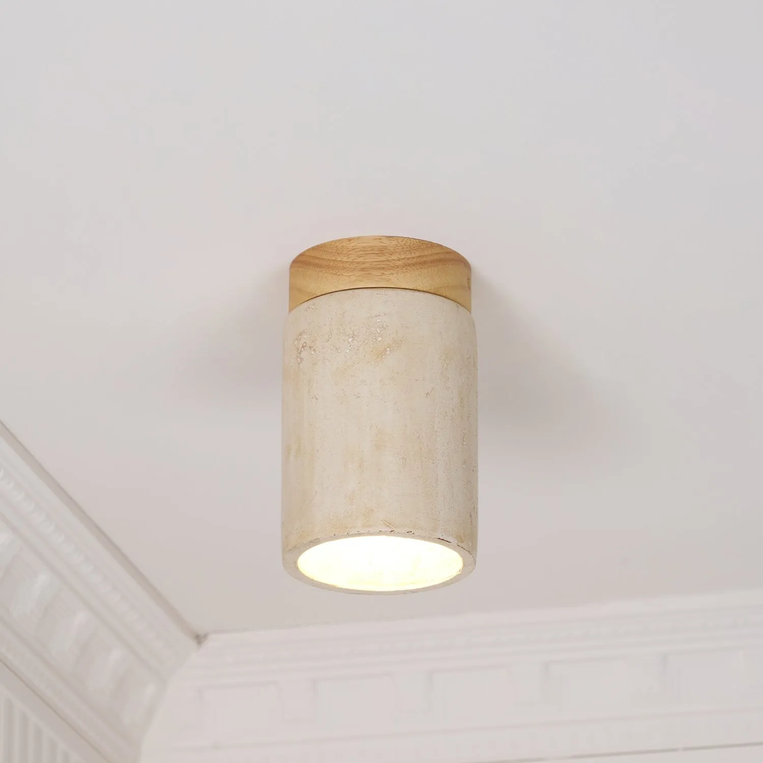 Marble Travertine Column Ceiling Lamp M405