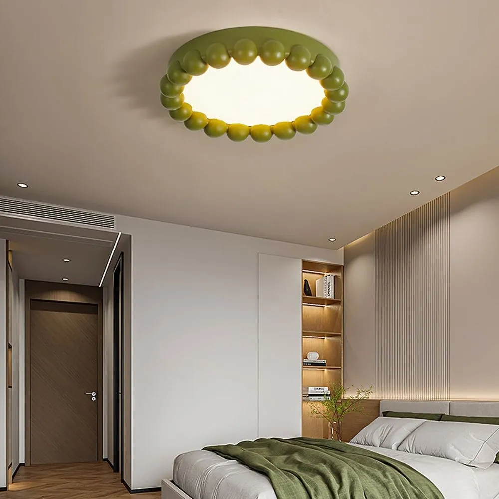 Sleek Flush Resin Ceiling Lamp — Comfortable Ambient Light S218