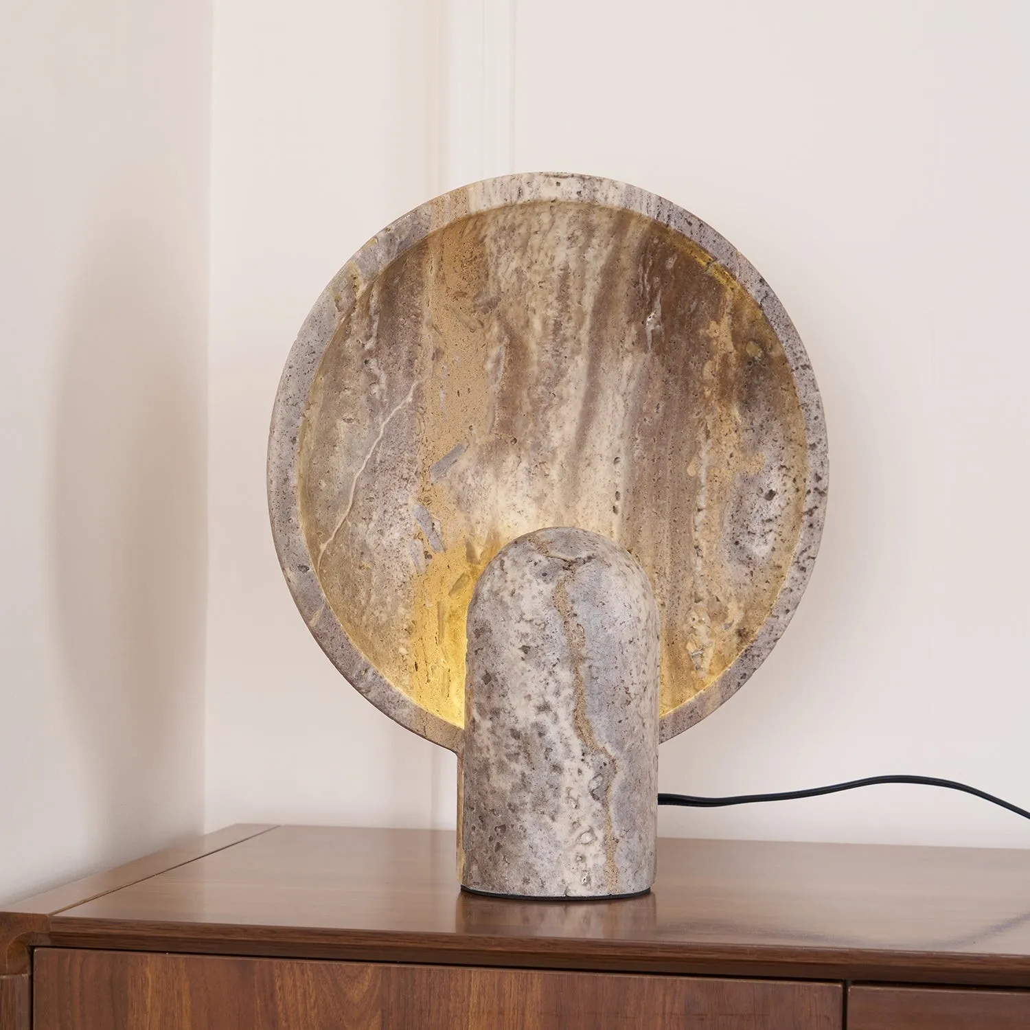 Wabi-sabi Style Eclipse Stone Table Lamp G18