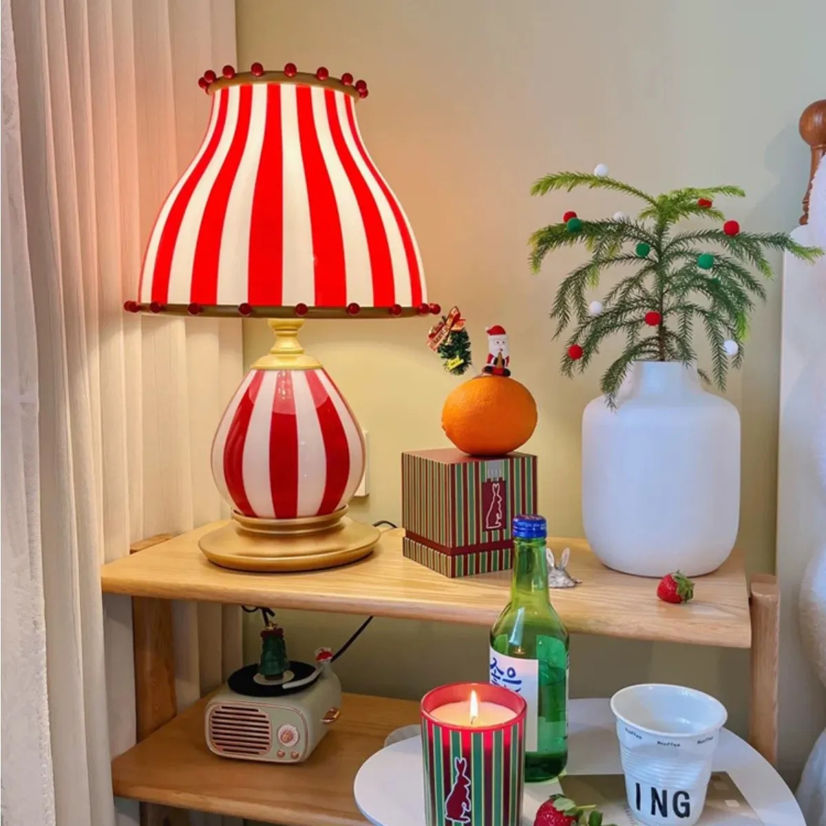 Festilo Circus-Style Metal Table Lamp — Vintage Living Room Accent S278