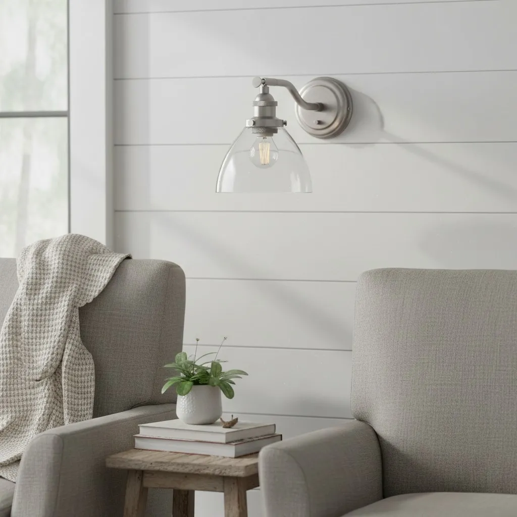Novera Wall Light Collection - Glass Shade Finishes in Brass Silver Nickel Copper – Residential and Boutique Hospitality T838