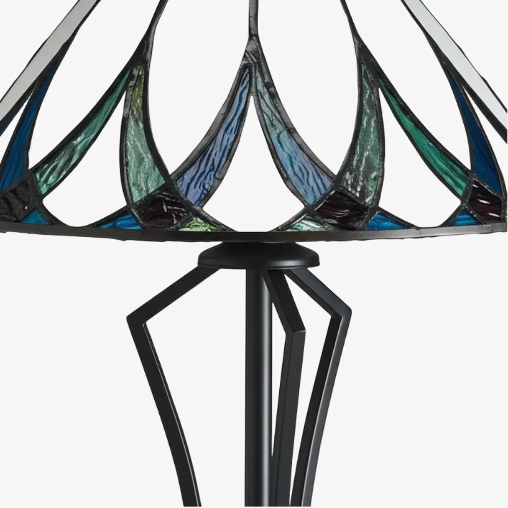 TF Allanton Tiffany-Style Table Lamp - Accent Lighting for Study T641