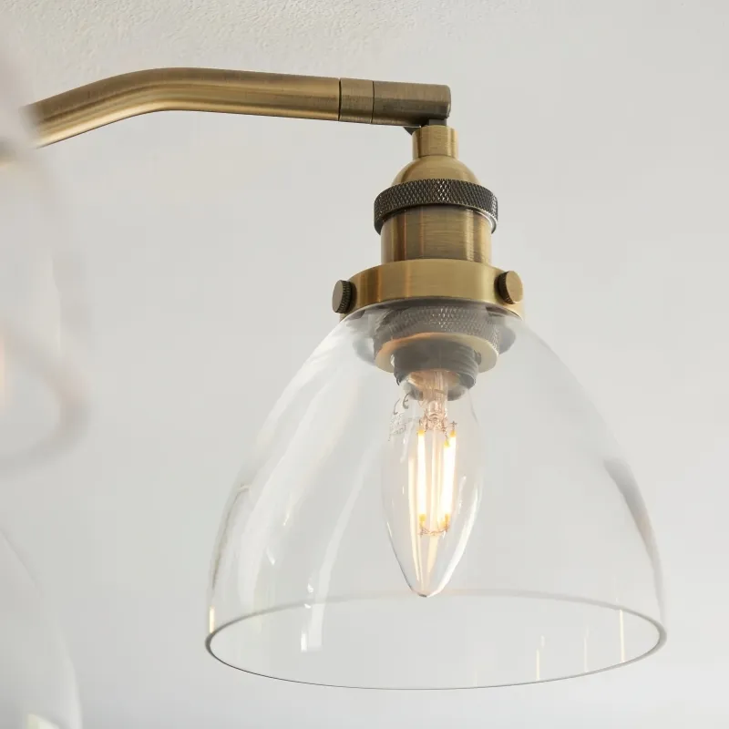 Novera Vintage-Inspired Semi-Flush Ceiling Fixture with Curved Arms for Living Spaces T1037
