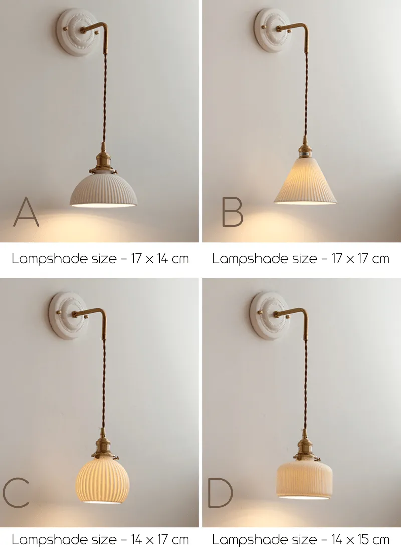 Elegant Ceramic Wall Sconce – Minimalist Modern Lighting for Living Rooms T449