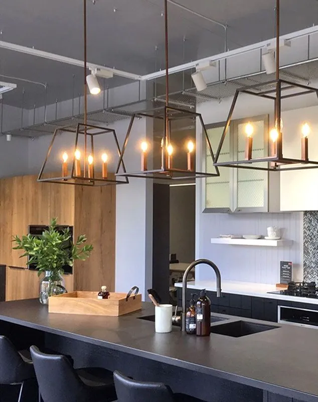 Trapezium Cage Pendant Light