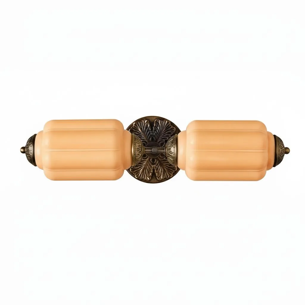 Eloise Vintage Glass Sconce - Brass Wall Light for Living Room and Bedroom G51