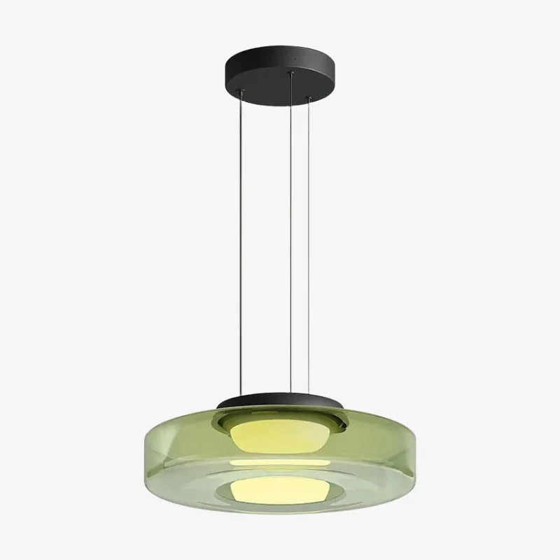 Nora Contemporary Multi-Layer Glass Pendant Lamp - Adjustable Hanging Light for Living Room or Kitchen Island T743
