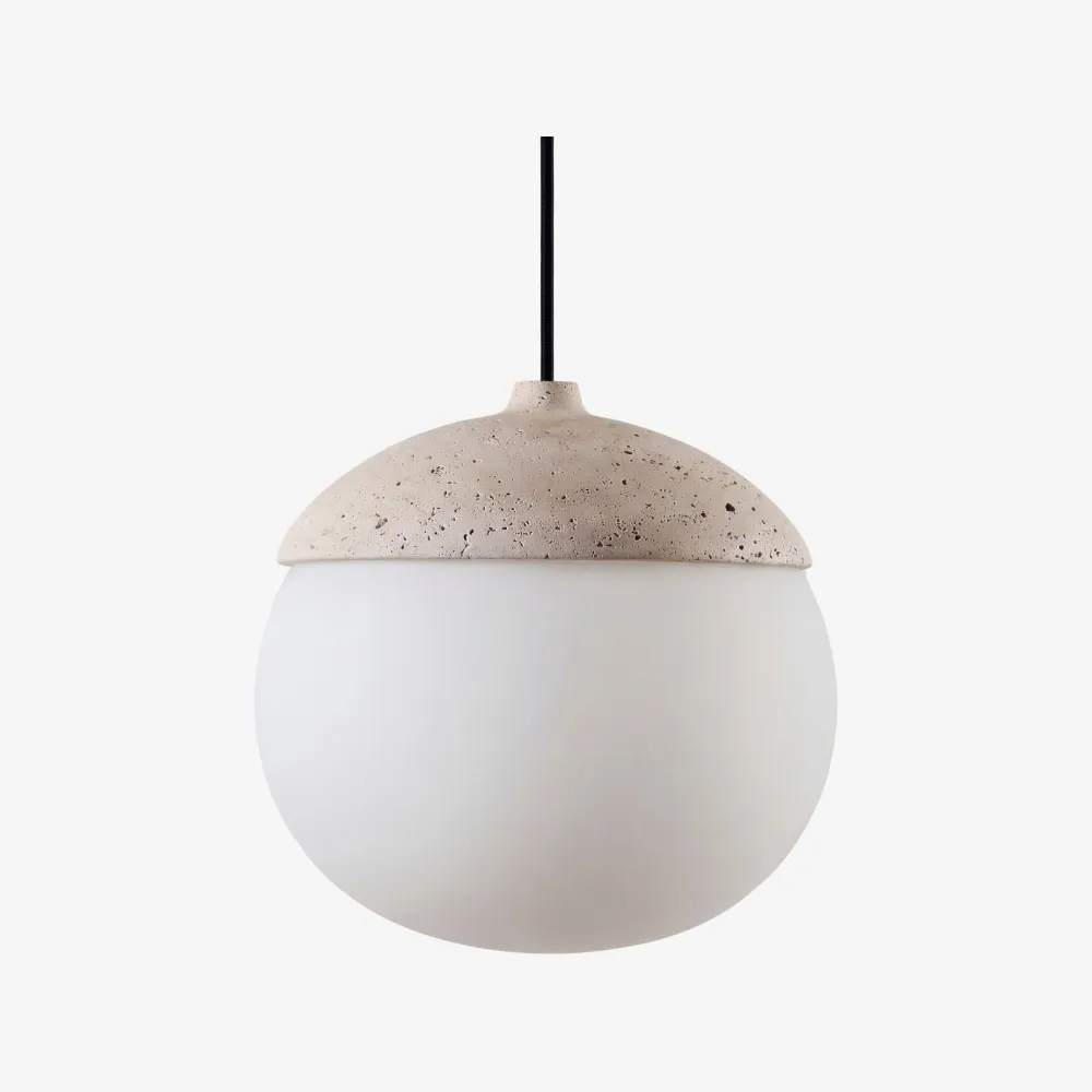 Orbaltis Modern Orb Cluster Pendant - Natural Stone and Glass Hanging Lamp for Living or Kitchen T1106